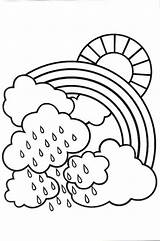 Coloring Rainy Pages Weather Rain Printable Cloudy Drawing Colouring Color Sheets Kids Preschool Adults Paint Flowers Getcolorings Windy Getdrawings Popular sketch template