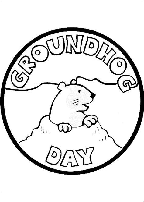 groundhog day printable coloring pages  getcoloringscom