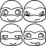Ninja Turtle Face Drawing Coloring Turtles Pages Simple Mutant Teenage Getdrawings sketch template