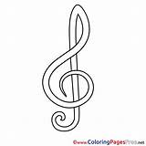 Coloring Clef Treble Pages Children Objects Sheet Title sketch template