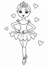 Ballerina Coloring Pages Ballet Printable Drawing Dance Girls Kids Girl Sheets Color Drawings Print Draw Cartoon Tutu Little Barbie Party sketch template