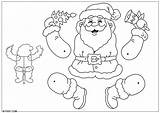Hampelmann Basteln Weihnachten Babbo Marionetta Weihnachtsmann Creativo Winter Azausmalbilder Artigianato Jultomte Knutselen Skolbilder Schulbilder sketch template