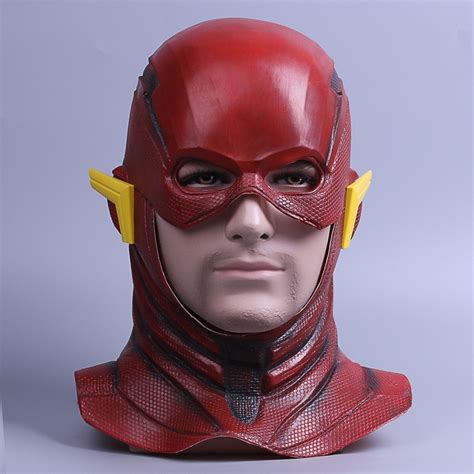 justice league  flash mask cosplay flash dc hero cosplay costume