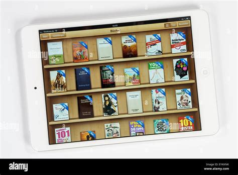 apple ipad mini display books ipad ext programme multi air function stock photo alamy