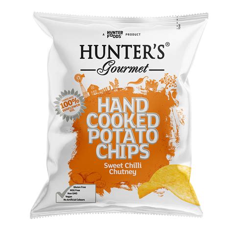 hand cooked potato chips sweet chilli chutney gm