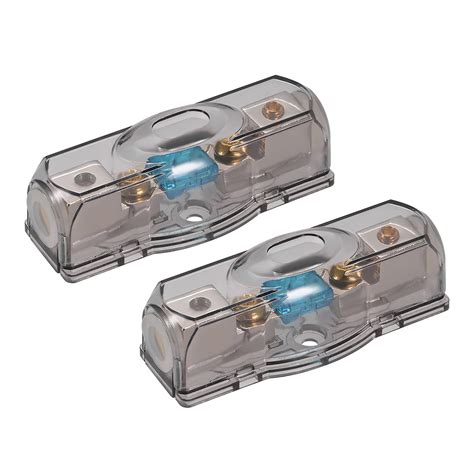 gauge   mini anl fuse holder distribution block clear plastic case pcs   fuses