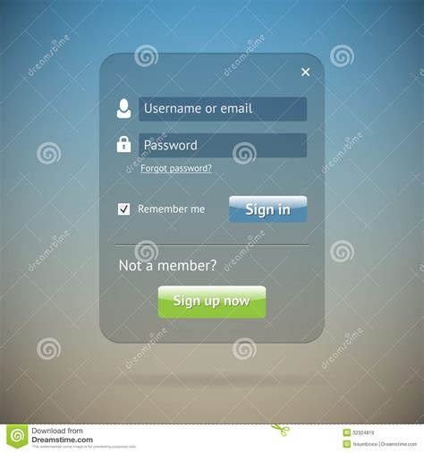 Login Form Royalty Free Stock Images Image 32324819