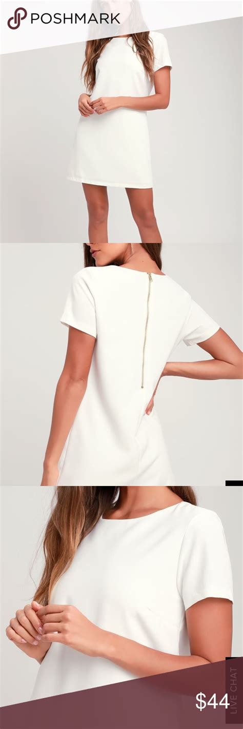 Lulu’s • Nwt White Shift Dress White Shift Dresses