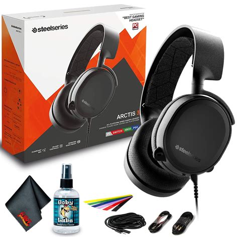 steelseries arctis  wired stereo gaming headset black gaming bundle walmartcom