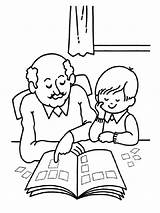 Coloring Pages Grandpa Grandfather Printable Color Kids Recommended sketch template