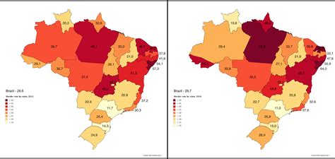 murder rate  state  brazil        mapporn