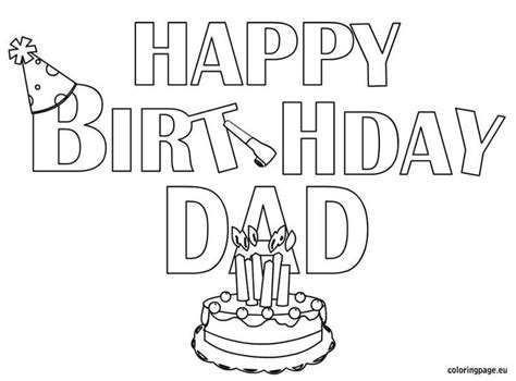 happy birthday daddy coloring page coloring home