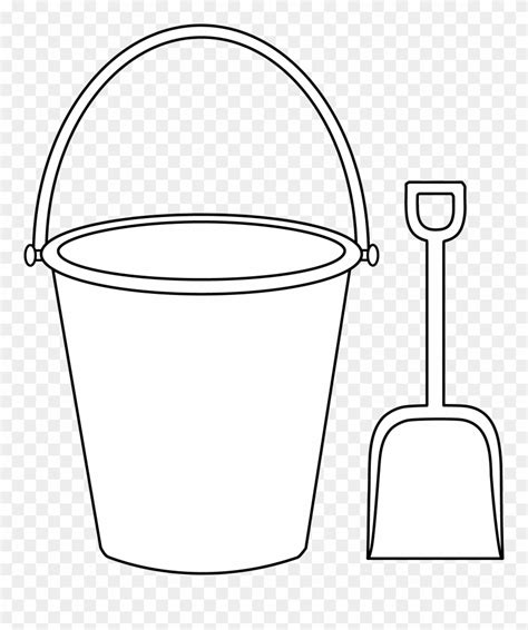 helpful bucket  shovel coloring page kids colorable sand bucket