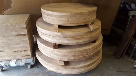 massief eiken ronde tafelbladen meubelfabriek westra