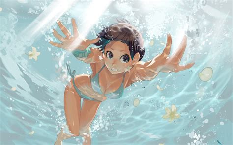 original characters anime anime girls bikini wallpapers hd desktop and mobile backgrounds