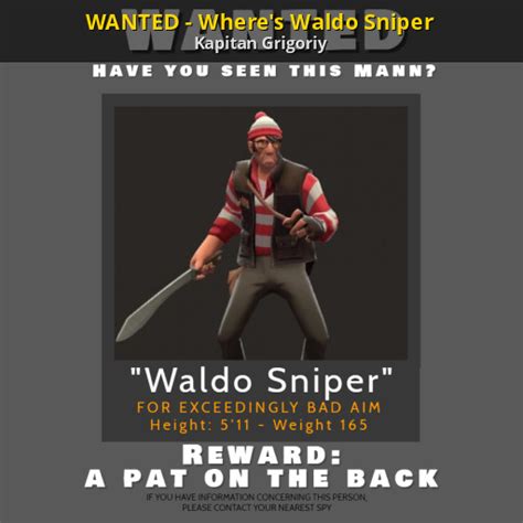 wanted where s waldo sniper [team fortress 2] [sprays]