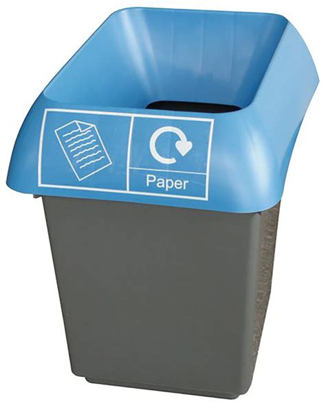 litre recycling bin blue paper waste