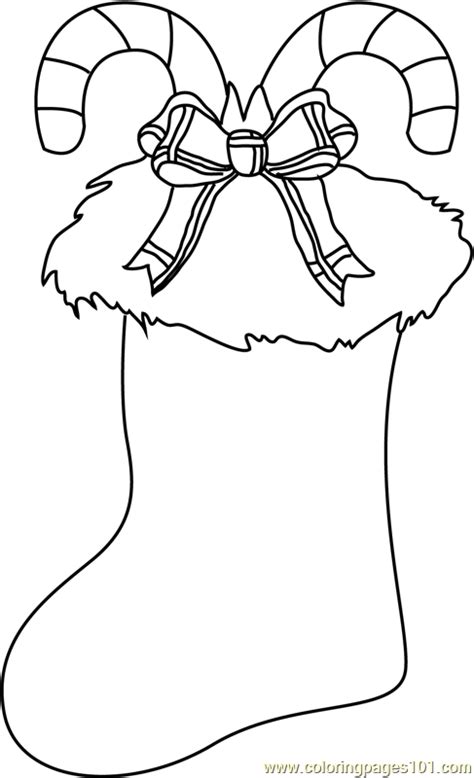 christmas stocking decorated coloring page  kids  christmas
