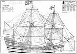 Mayflower Galleon Blueprint Bateau sketch template