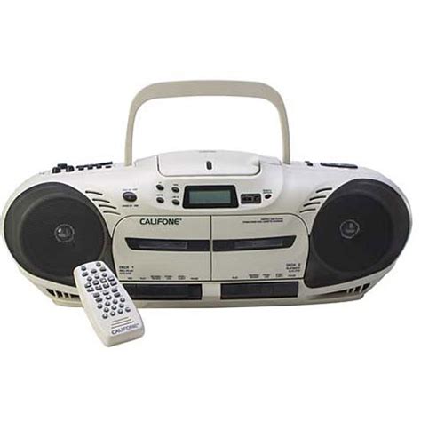 califone caav dual cassette tape recorder cd player av