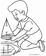 Coloring Pages Boat Boats Spring Toy Color Printable Clipart Sheets Paper Playing Colouring Boy Drawing Sports Kids Fun Library Activities sketch template