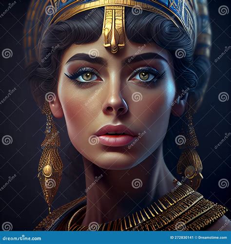 an egyptian woman queen cleopatra history of ancient egypt stock