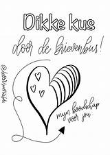 Kleurplaat Dikke Kus Brievenbus Kleurplaten Sterkte Liefde Uitprinten Downloaden Motiverende Plezier Kaart Kaarten Handletteren sketch template