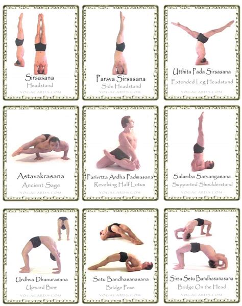 printable yoga cards  adults printable templates