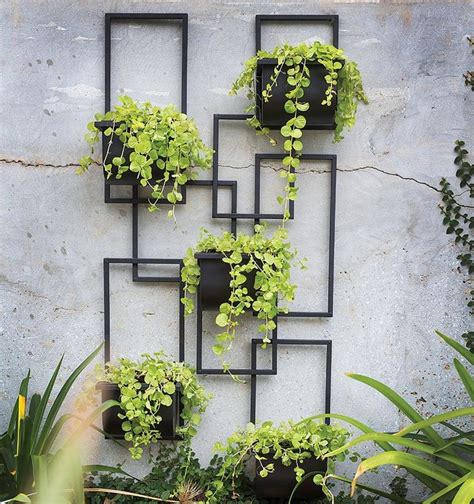 modern grid wall planter  hanging plants wall planter etsy