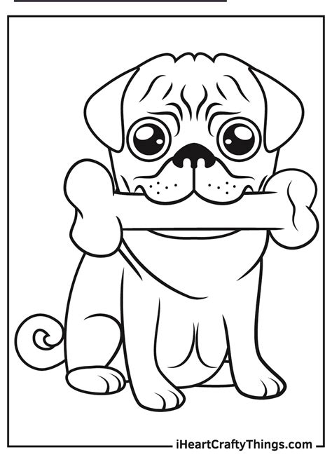 cute pug puppy coloring pages coloring pages