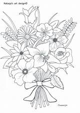 Coloring Pages Flower Bloemen Boeket Flowers Printable Artwork Quote Adult Drawing Choose Board sketch template