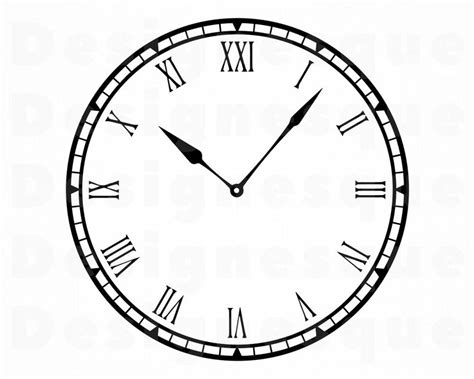 Roman Numeral Clock Svg Clock Svg Watch Svg Time Svg Clock Etsy