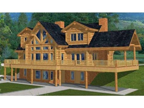 log cabin plans  basement  home plans design