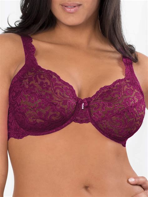 smart and sexy womens curvy signature lace unlined underwire bra style