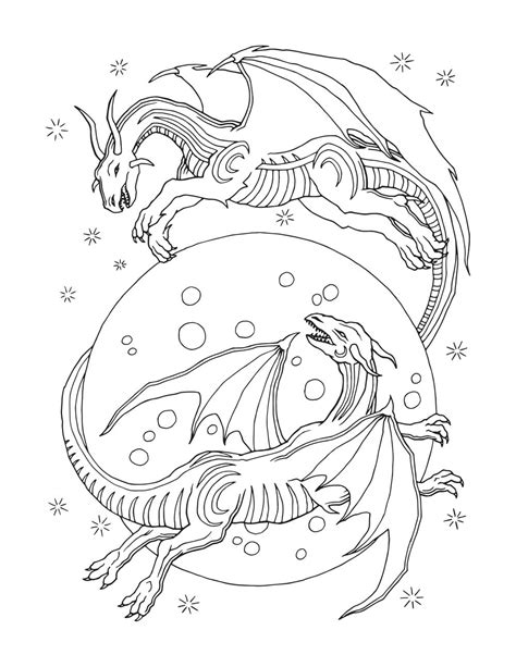dragon coloring pages  adults  coloring pages  kids