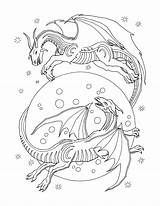 Coloring Pages Dragon Adults Fantasy Adult Dragons Book Books Kids Op Unicorn sketch template