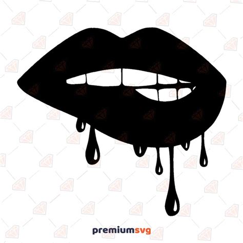 Lips Png Biting Wet Mouth Clipart Tongue Vector Eps Cut Files For