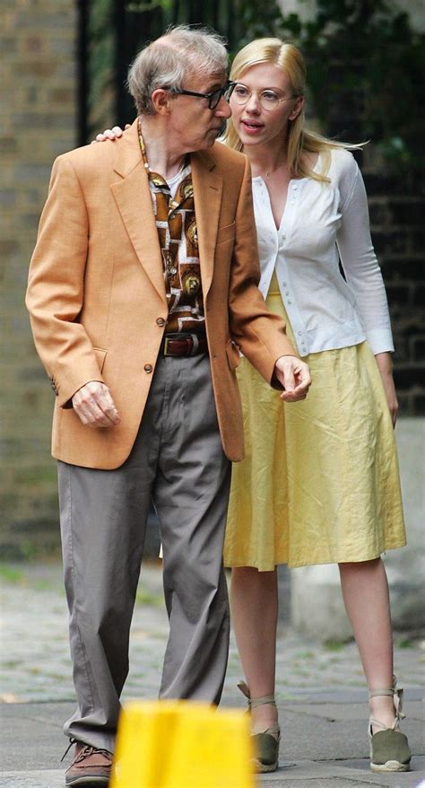 Scarlett Johansson And Woody Allen On The Set Of Scoop