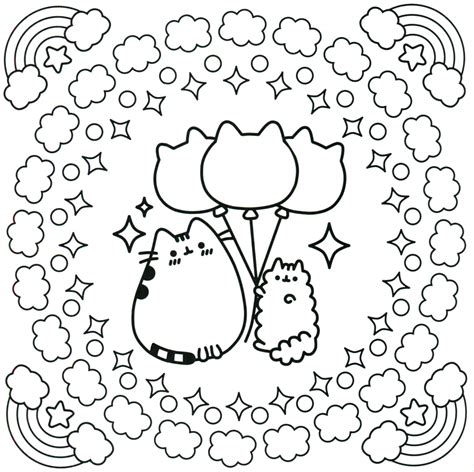 coloring pages kawaii printable cute pusheen coloring pages