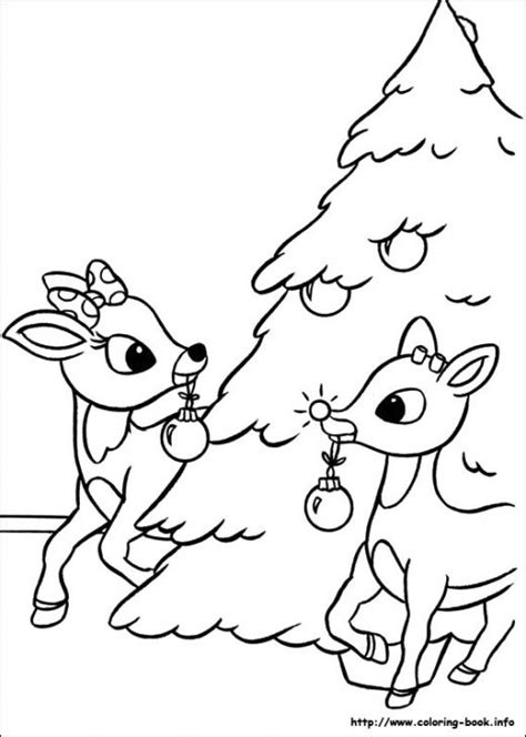 rudolph  clarice coloring page letscoloritcom rudolph coloring