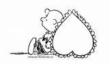 Charlie Brown Valentine Coloring Pages Heart Valentines Peanuts Snoopy Gang sketch template