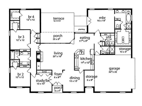 floor plan  bedrooms single story  bedroom tudor dream home   home design floor