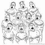 Chor Choir Singen Singing Stockfoto sketch template