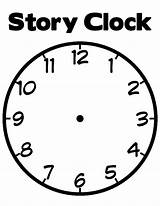 Clock Coloring Pages Story Color Drawing Tocolor sketch template