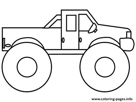 easy monster truck coloring page printable