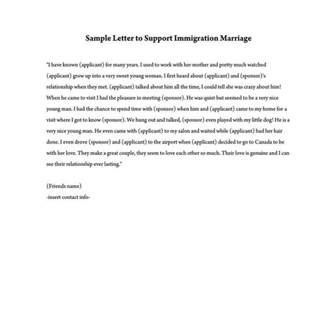 relationship immigration letter  marriage support letters