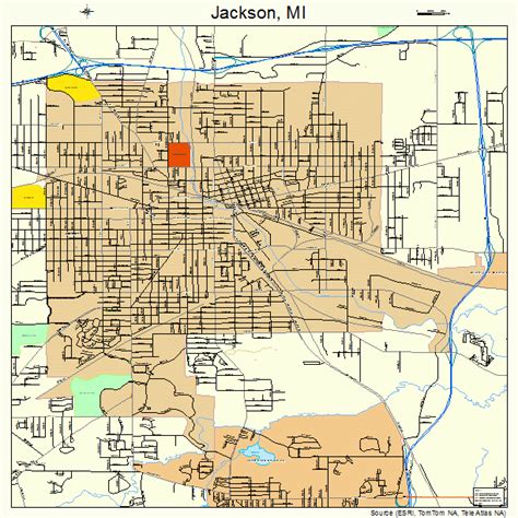 jackson michigan street map