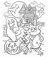 Haunted House Coloring Crayola Pages Halloween Sheets Colouring Print Kids Fall Printable Choose Board sketch template