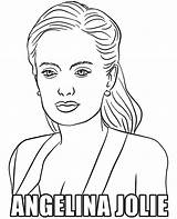 Coloring Angelina Jolie Actress Actors sketch template