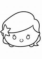 Tsum Coloring Pages Ariel sketch template